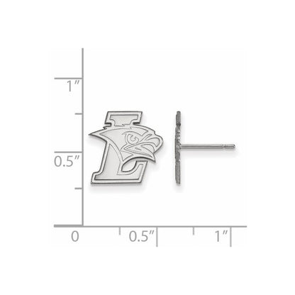 10K White Gold Logoart Lehigh University Small Post Earrings