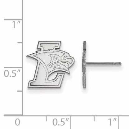Sterling Silver Rhodium Plated Logoart Lehigh University Small Post Earrings