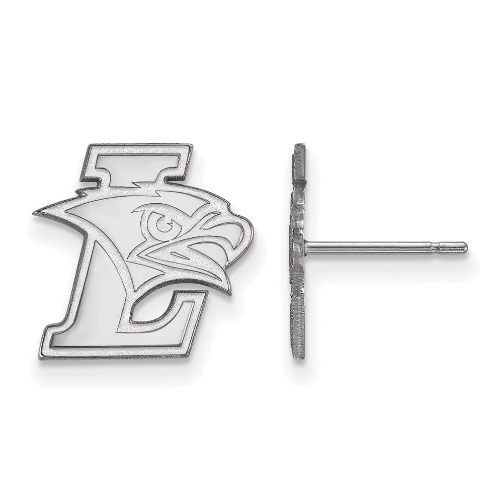10K White Gold Logoart Lehigh University Small Post Earrings