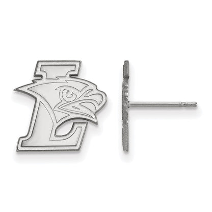 10K White Gold Logoart Lehigh University Small Post Earrings