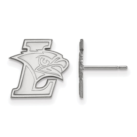 10K White Gold Logoart Lehigh University Small Post Earrings