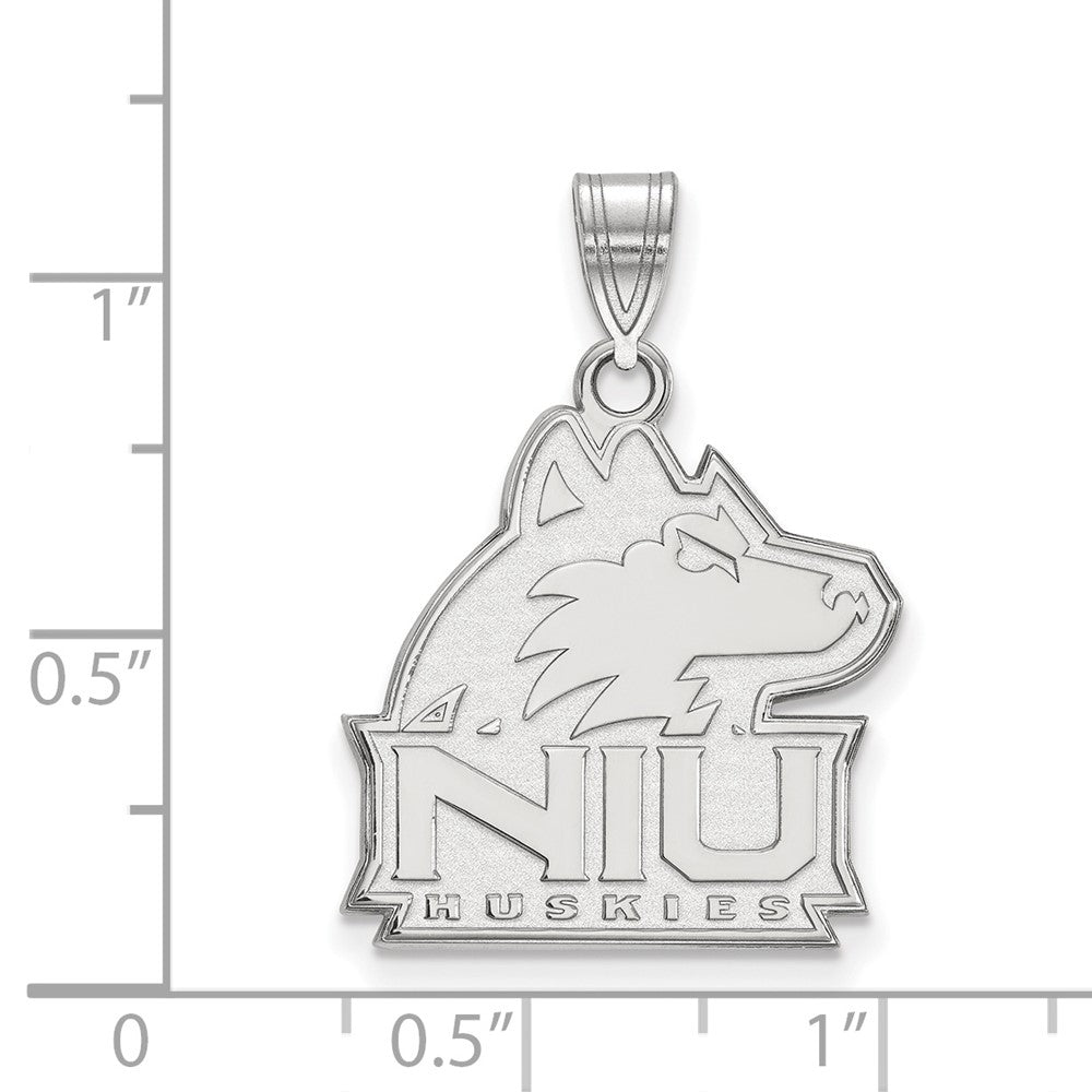 10K White Gold Logoart Northern Illinois University N I U Huskies Large Pendant