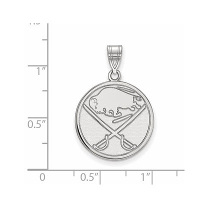 14K White Gold Nhl Logoart Buffalo Sabres Large Pendant