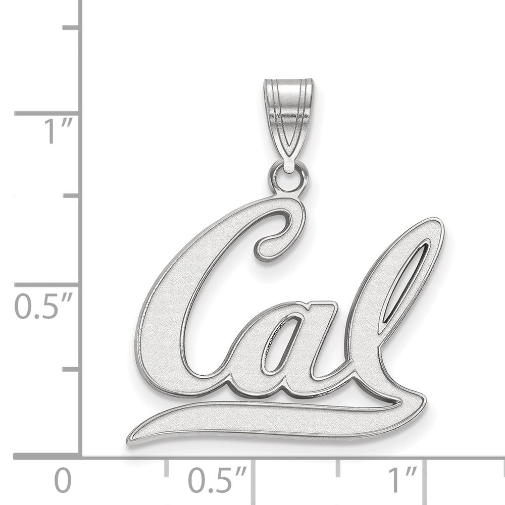 Sterling Silver Rhodium Plated Logoart University Of California Berkeley Large Pendant