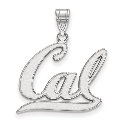 10K White Gold Logoart University Of California Berkeley Large Pendant