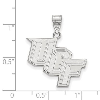 10K White Gold Logoart University Of Central Florida U C F Large Pendant