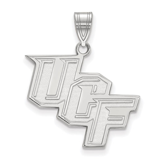 10K White Gold Logoart University Of Central Florida U C F Large Pendant
