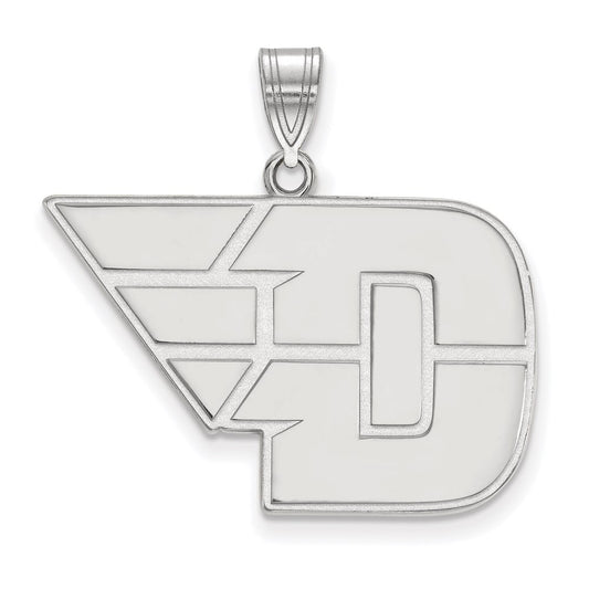 10K White Gold Logoart University Of Dayton Large Pendant