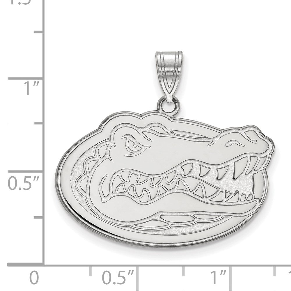 10K White Gold Logoart University Of Florida Gator Large Pendant