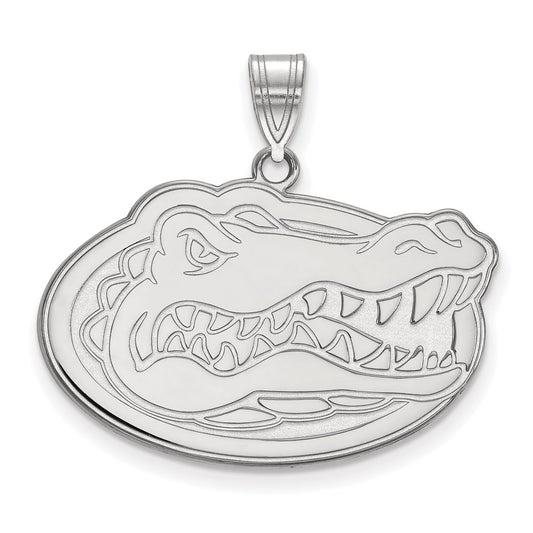 10K White Gold Logoart University Of Florida Gator Large Pendant