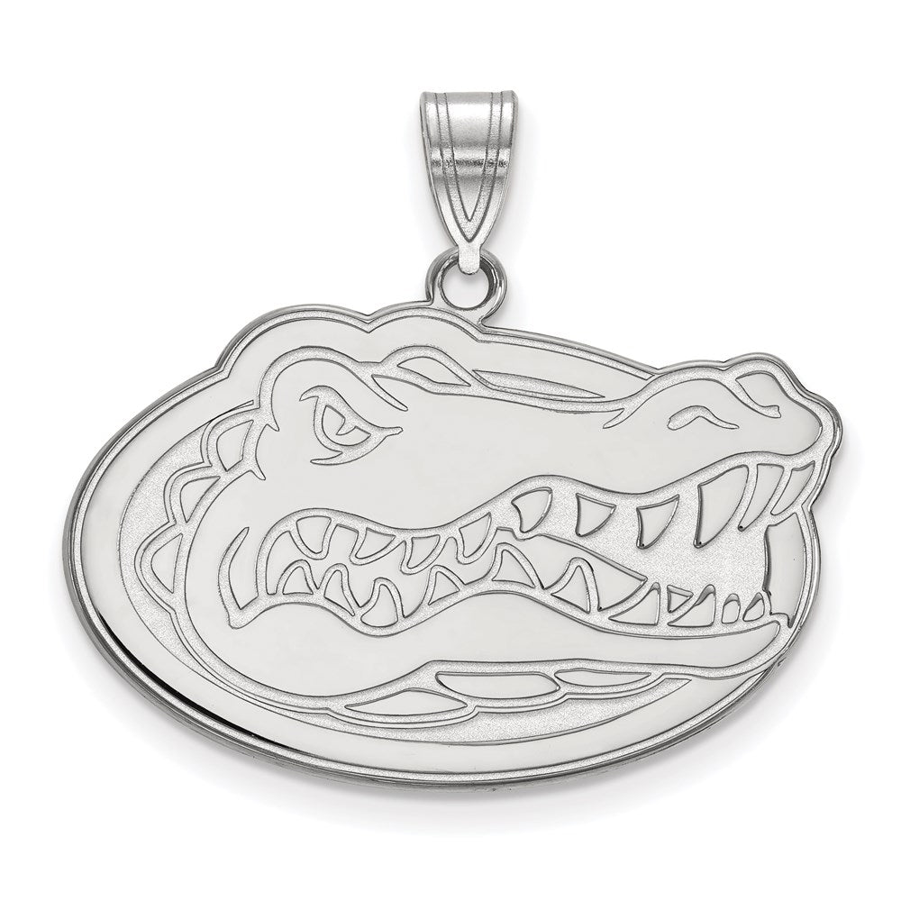 14K White Gold Logoart University Of Florida Gator Large Pendant