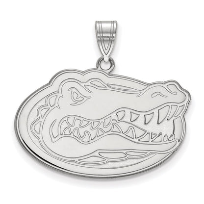 14K White Gold Logoart University Of Florida Gator Large Pendant