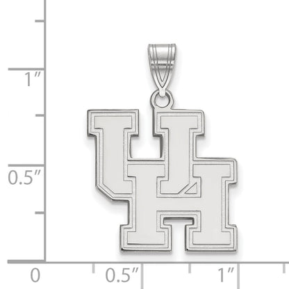 14K White Gold Logoart University Of Houston U H Large Pendant
