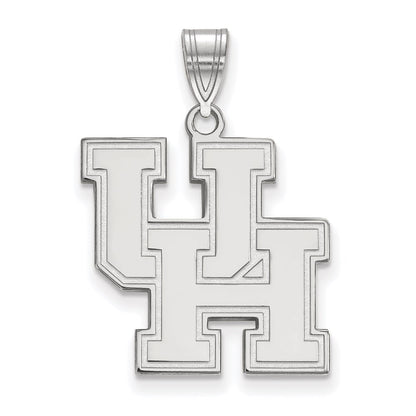 14K White Gold Logoart University Of Houston U H Large Pendant