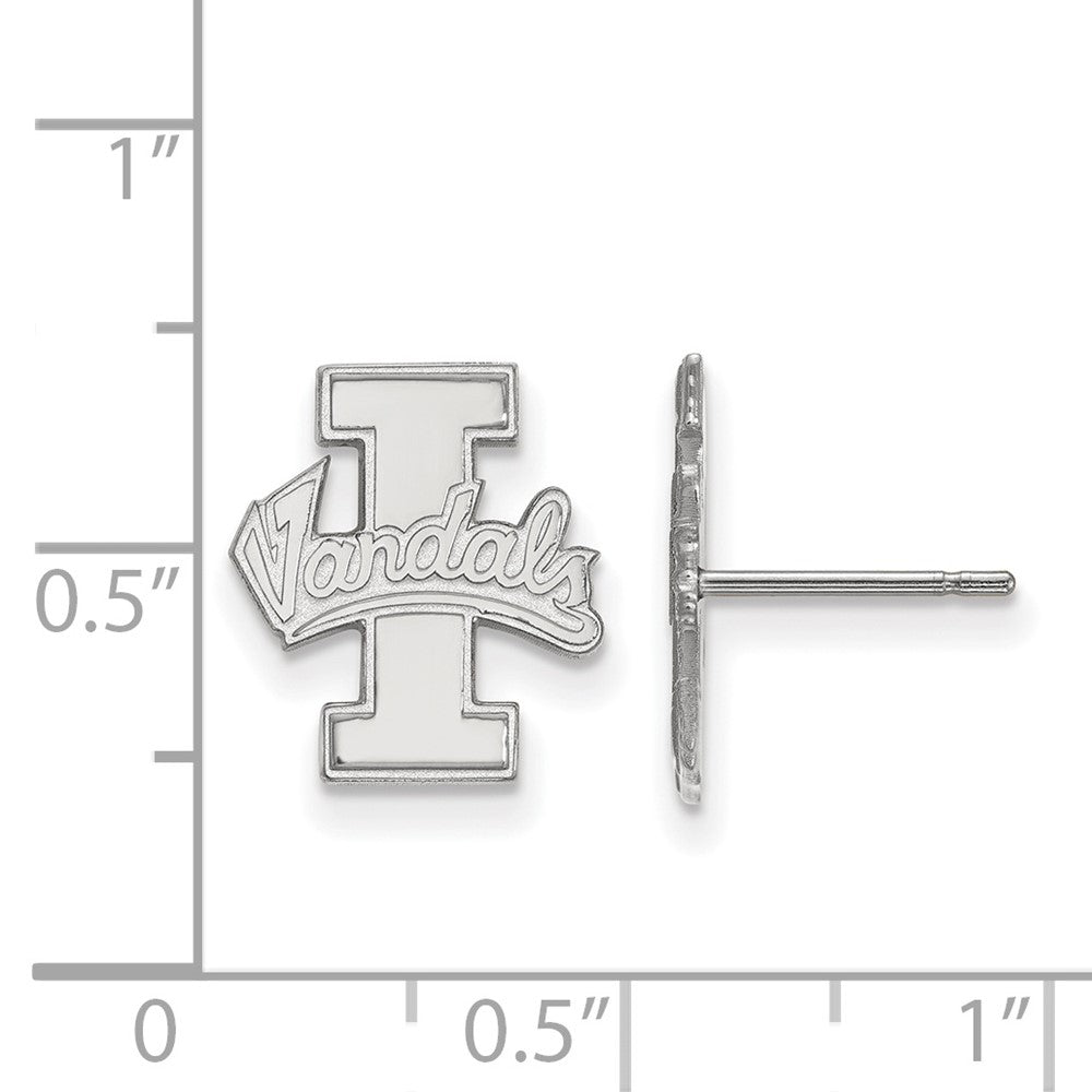 10K White Gold Logoart University Of Idaho Vandals Small Post Earrings