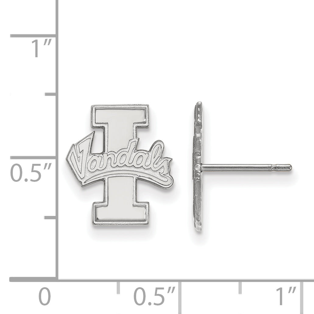 Sterling Silver Rhodium Plated Logoart University Of Idaho Vandals Small Post Earrings