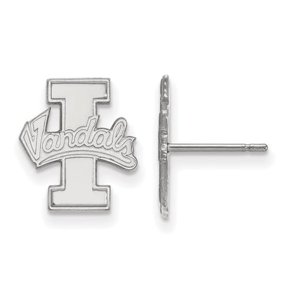 10K White Gold Logoart University Of Idaho Vandals Small Post Earrings