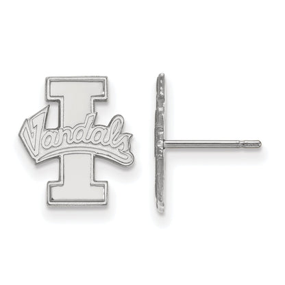 Sterling Silver Rhodium Plated Logoart University Of Idaho Vandals Small Post Earrings