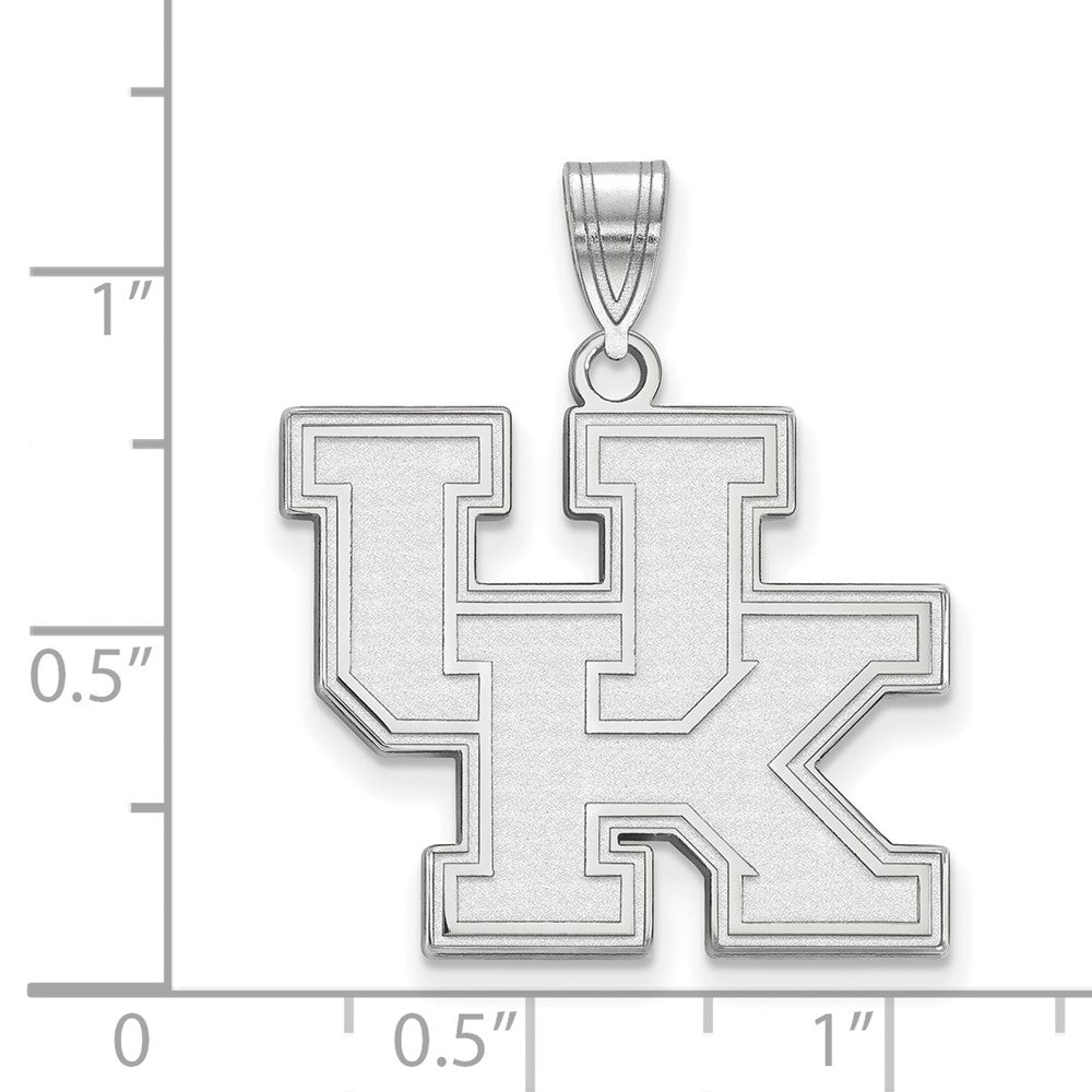 14K White Gold Logoart University Of Kentucky U K Large Pendant