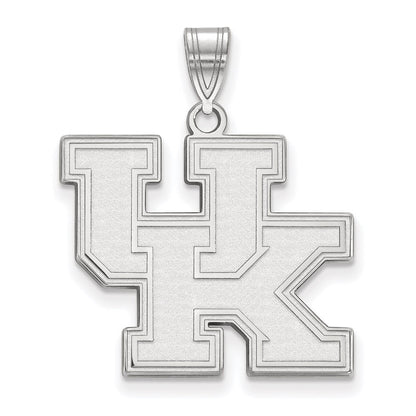 14K White Gold Logoart University Of Kentucky U K Large Pendant