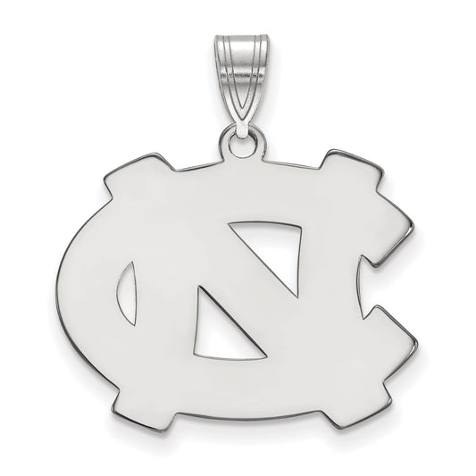 Sterling Silver Rhodium Plated Logoart University Of North Carolina N C Large Pendant