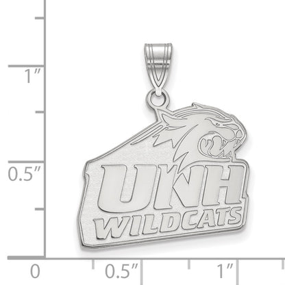 Sterling Silver Rhodium Plated Logoart University Of New Hampshire Large Pendant