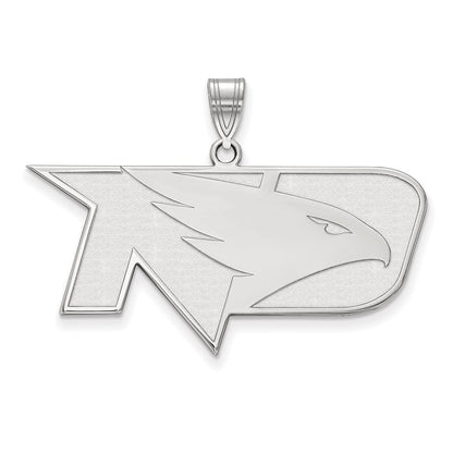 Sterling Silver Rhodium Plated Logoart University Of North Dakota Large Pendant