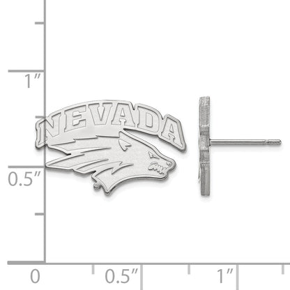 10K White Gold Logoart University Of Nevada Reno Small Post Earrings