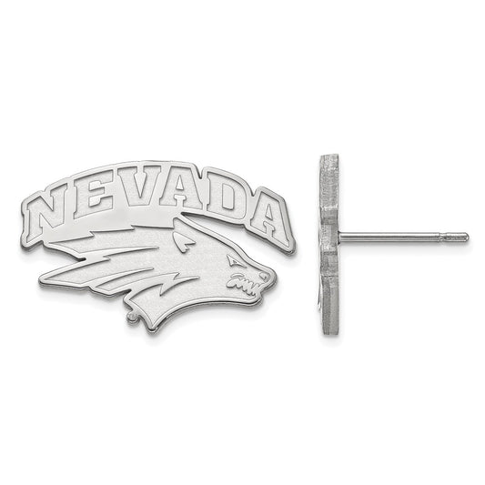 10K White Gold Logoart University Of Nevada Reno Small Post Earrings
