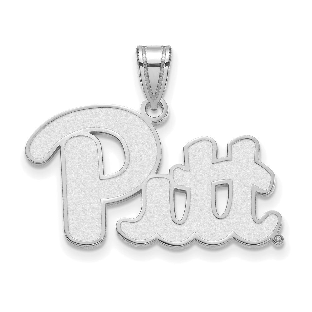 14K White Gold Logoart University Of Pittsburgh Large Pendant