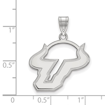 10K White Gold Logoart University Of South Florida Bull Large Pendant