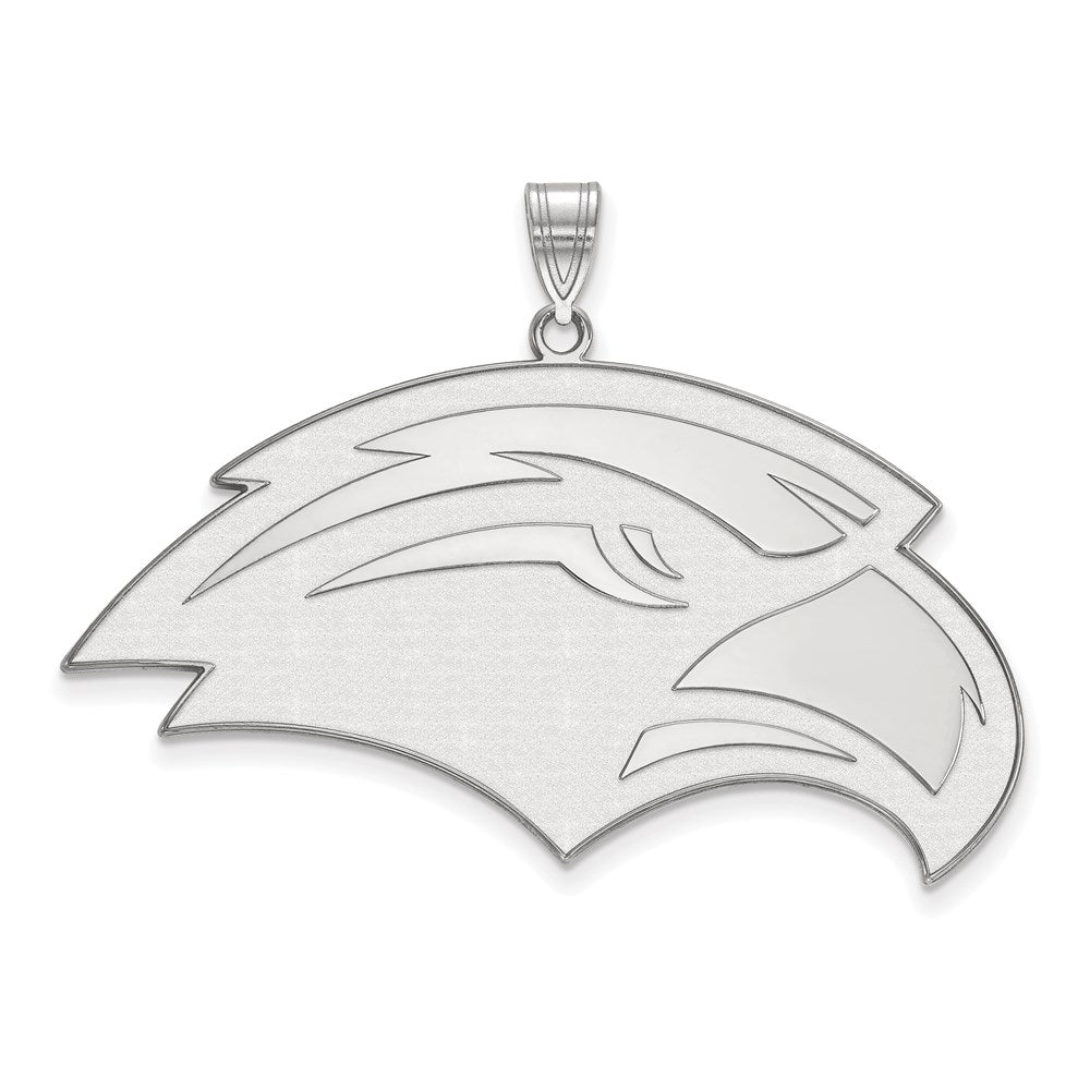 Sterling Silver Rhodium Plated Logoart University Of Southern Mississippi Eagle Extra Large Pendant