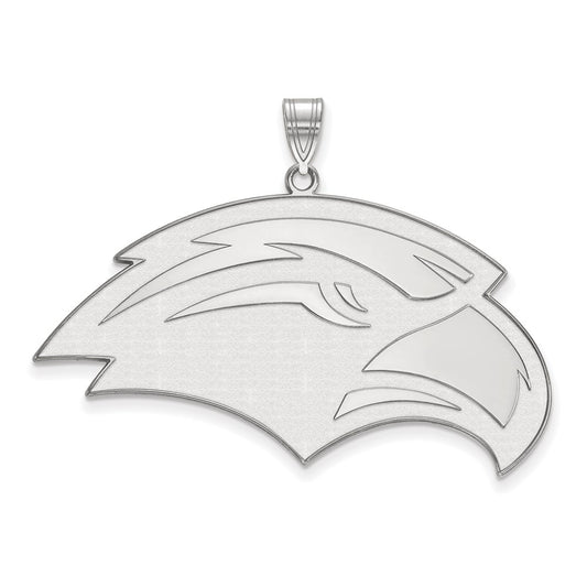 Sterling Silver Rhodium Plated Logoart University Of Southern Mississippi Eagle Extra Large Pendant