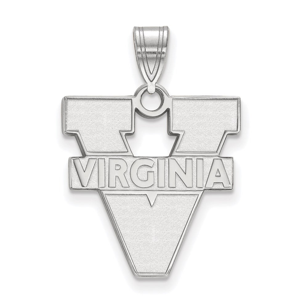 14K White Gold Logoart University Of Virginia Large Pendant