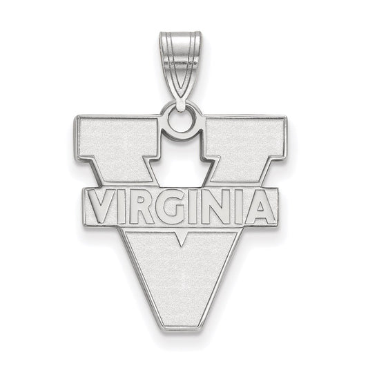 14K White Gold Logoart University Of Virginia Large Pendant