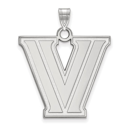 14K White Gold Logoart Villanova University Letter V Extra Large Pendant
