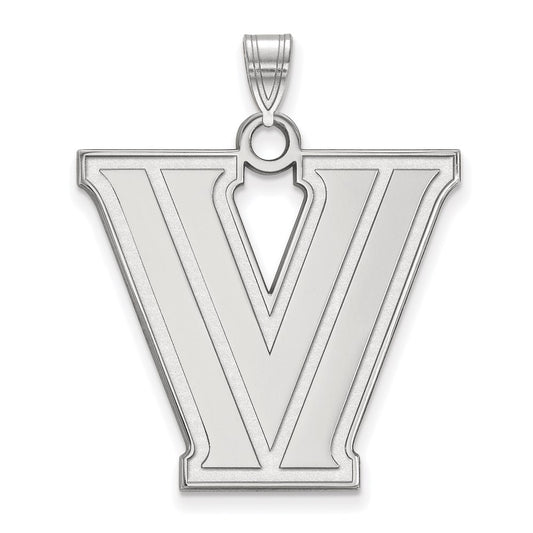 10K White Gold Logoart Villanova University Letter V Extra Large Pendant