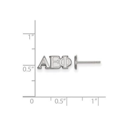 Sterling Silver Rhodium Plated Logoart Alpha Epsilon Phi Sorority Greek Letters Extra Small Post Earrings