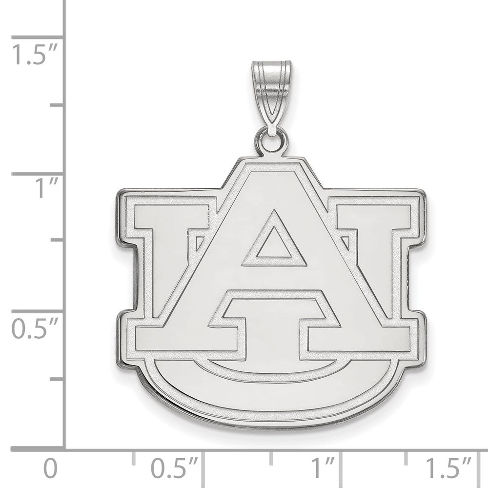 14K White Gold Logoart Auburn University A U Extra Large Pendant