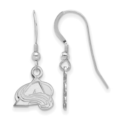 Sterling Silver Rhodium Plated Nhl Logoart Colorado Avalanche Letter A Extra Small Dangle Earrings