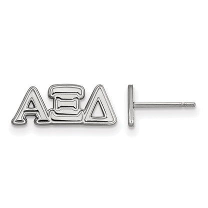 Sterling Silver Rhodium Plated Logoart Alpha Xi Delta Sorority Greek Letters Extra Small Post Earrings