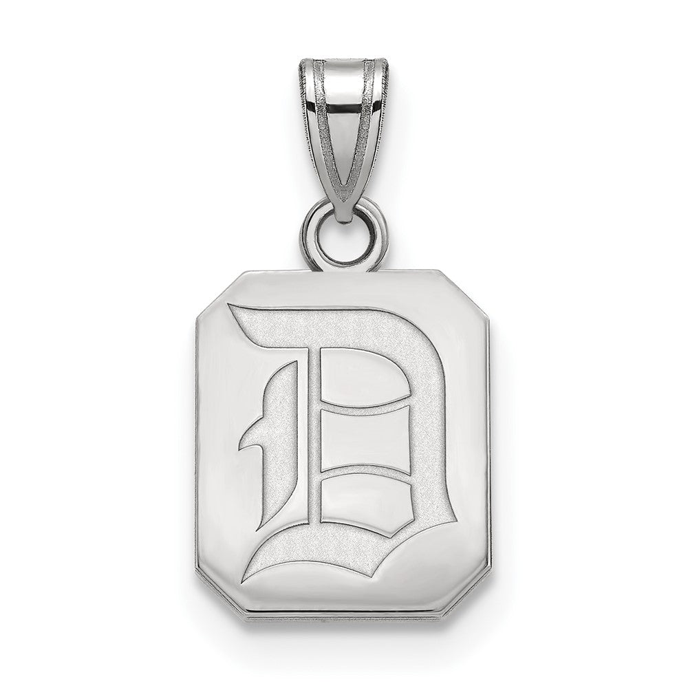 10K White Gold Logoart Duquesne University Letter D Small Pendant