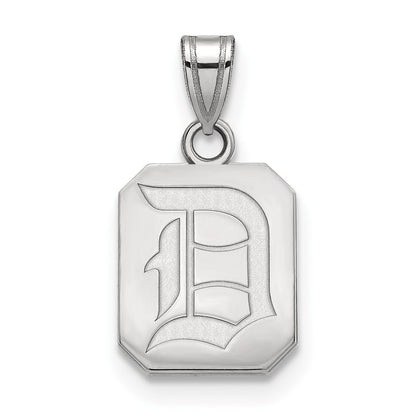 10K White Gold Logoart Duquesne University Letter D Small Pendant