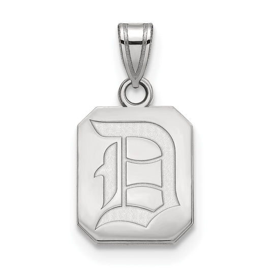 10K White Gold Logoart Duquesne University Letter D Small Pendant