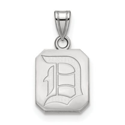 Sterling Silver Rhodium Plated Logoart Duquesne University Letter D Small Pendant
