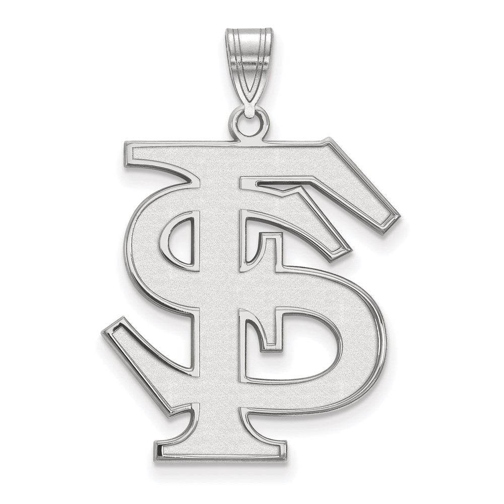 10K White Gold Logoart Florida State University F S Extra Large Pendant