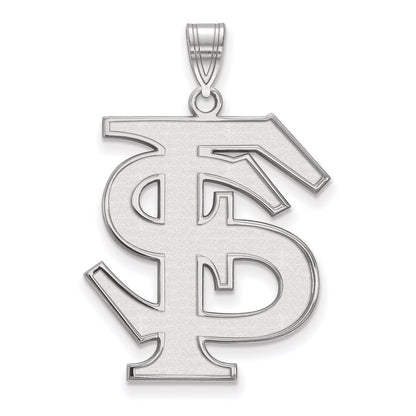 10K White Gold Logoart Florida State University F S Extra Large Pendant