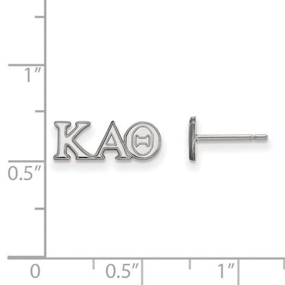 Sterling Silver Rhodium Plated Logoart Kappa Alpha Theta Sorority Greek Letters Extra Small Post Earrings