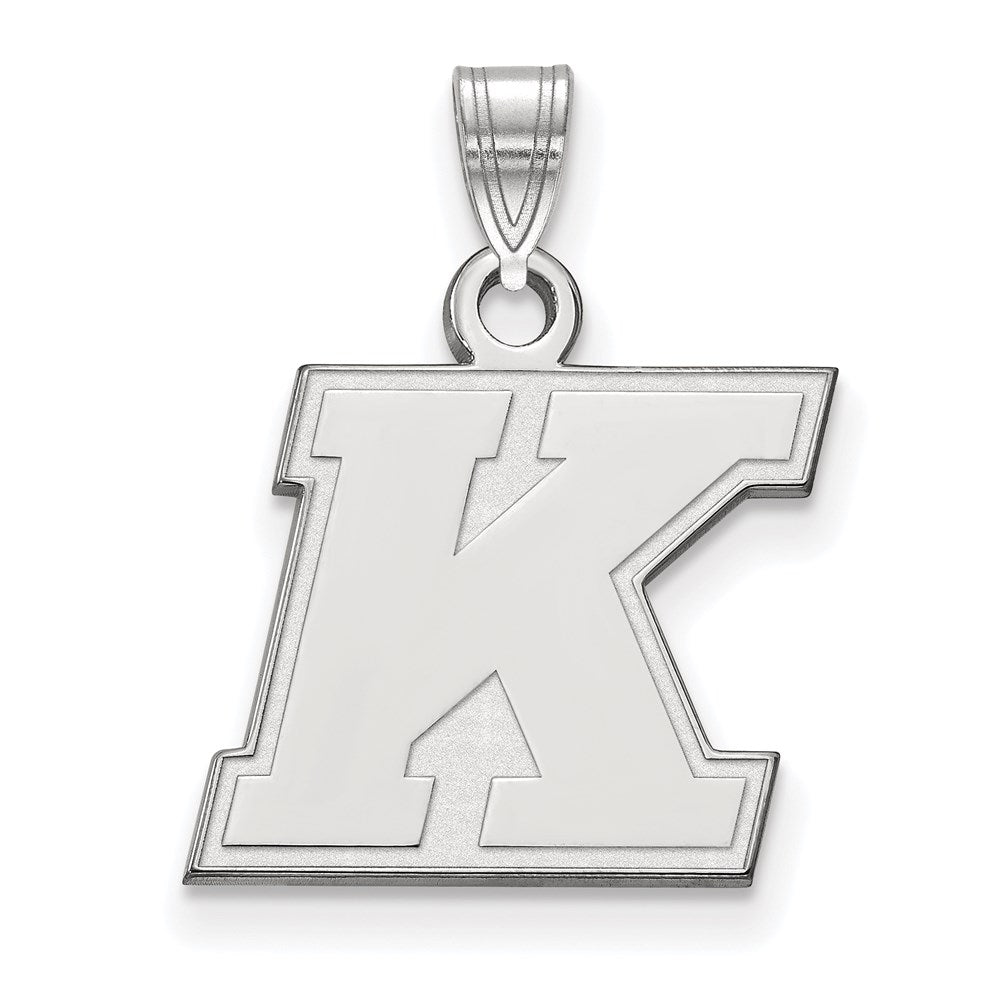 10K White Gold Logoart Kent State University Letter K Small Pendant
