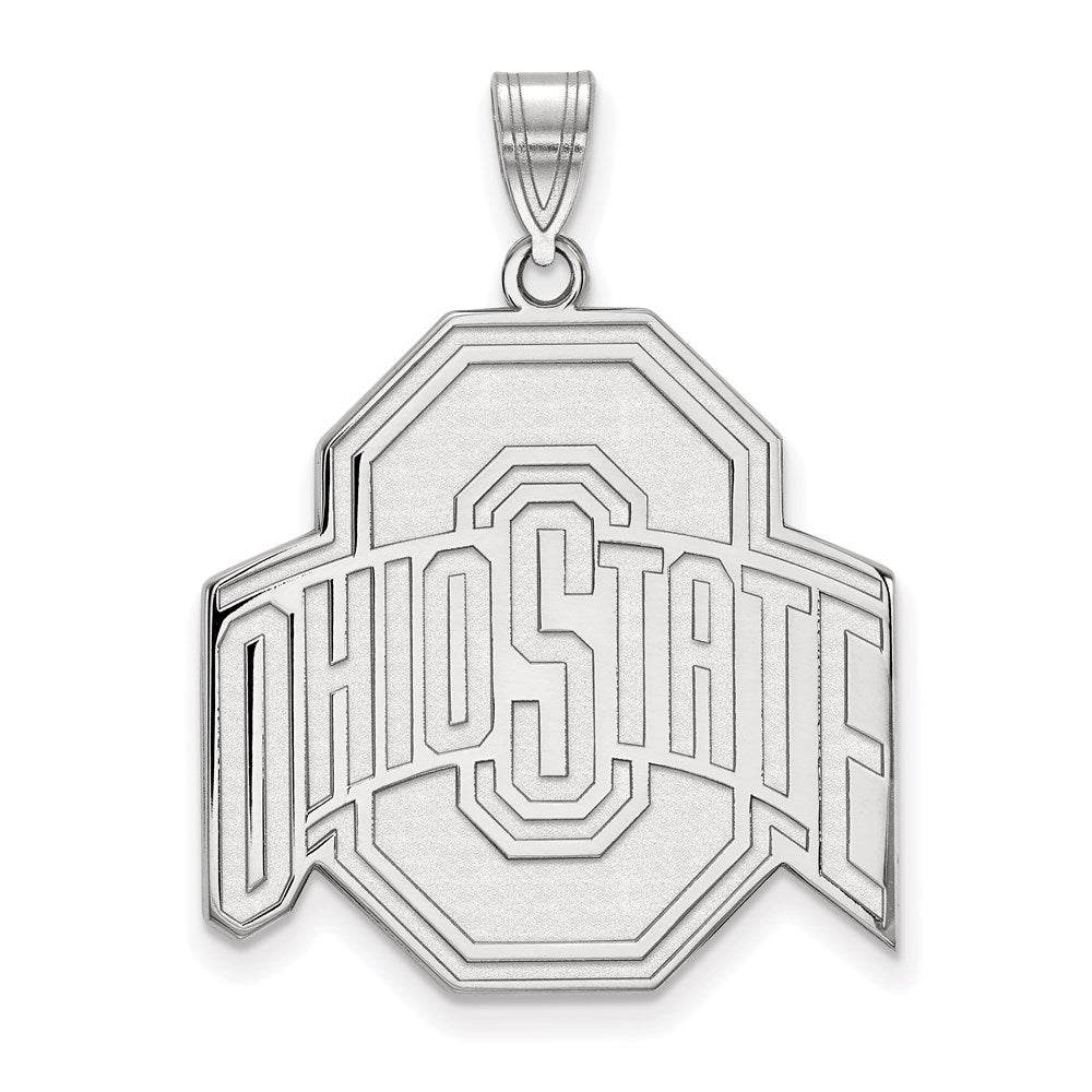 Sterling Silver Rhodium Plated Logoart The Ohio State University Extra Large Pendant